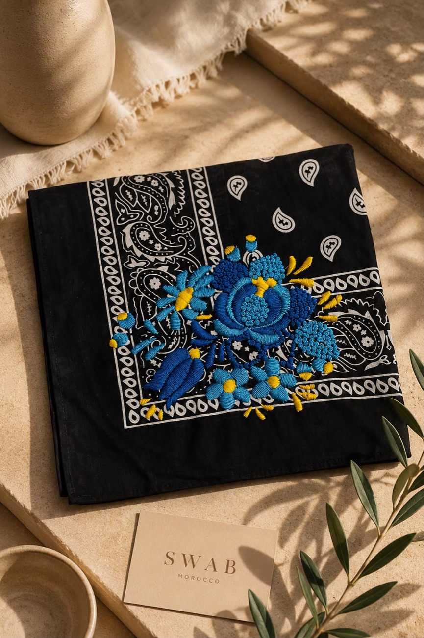 Bandana Noir Azur