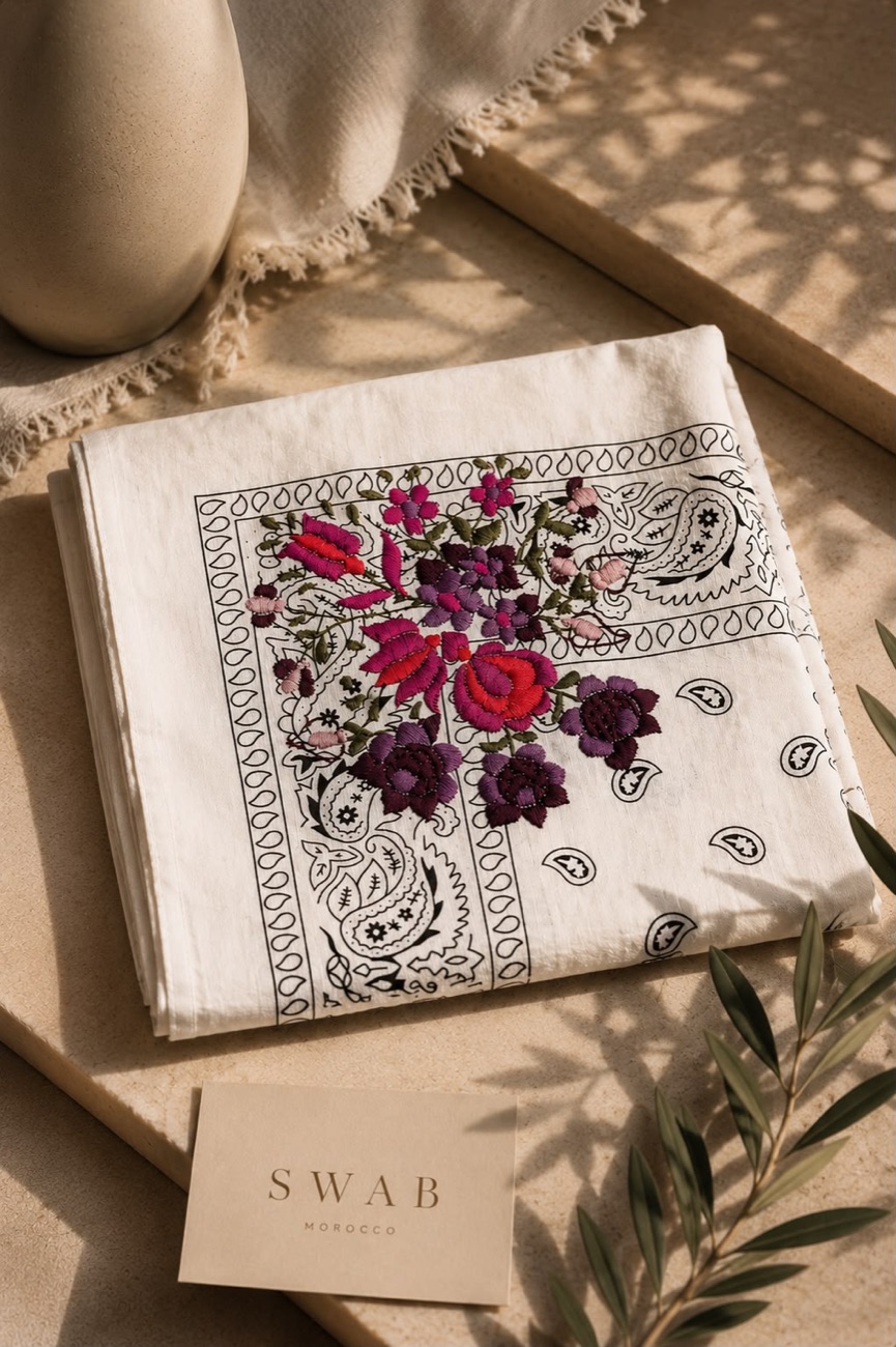 Bandana Blanc Fuchsia